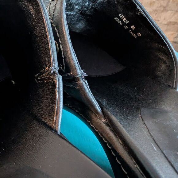 ECCO Women's Black Woven Leather Studded Clogs EU 38 US 7.5 Granola Comfort Boho - Picture 8 of 11